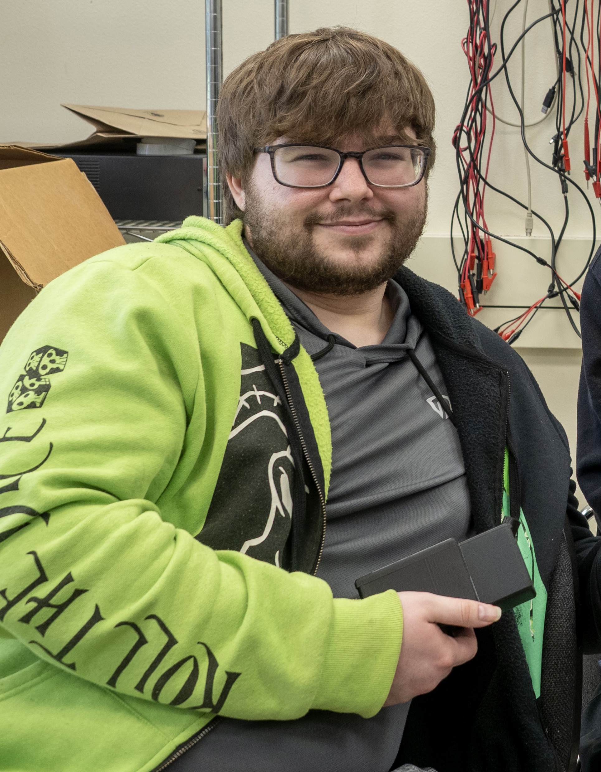 Logan Cacy at the Sonoma State University Senior Design Symposium